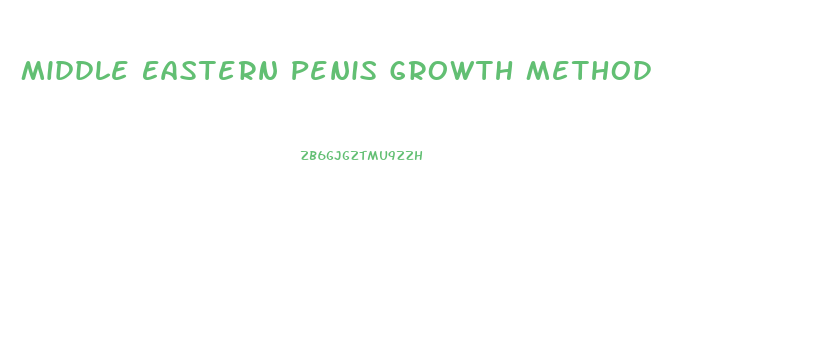 Middle Eastern Penis Growth Method
