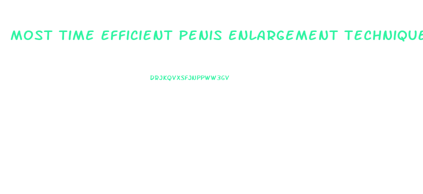 Most Time Efficient Penis Enlargement Technique