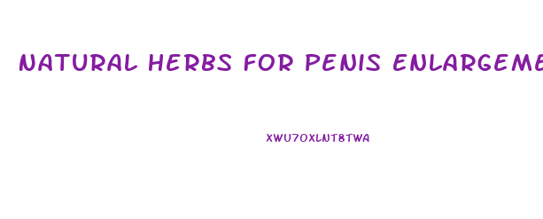 Natural Herbs For Penis Enlargement