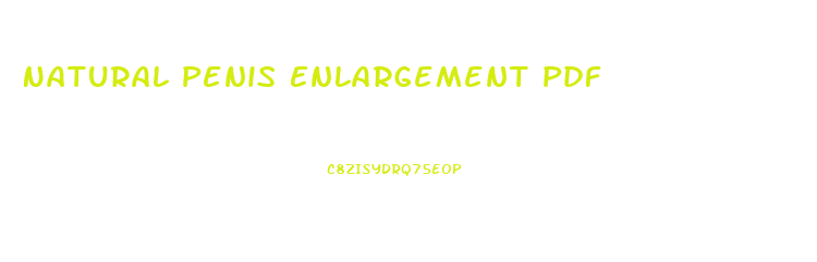 Natural Penis Enlargement Pdf