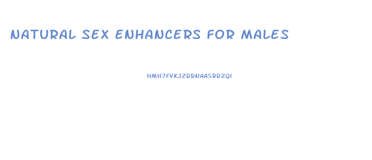 Natural Sex Enhancers For Males