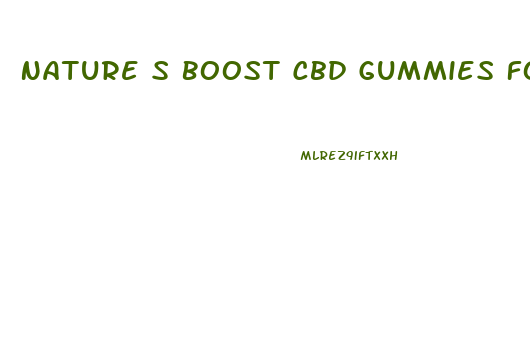 Nature S Boost Cbd Gummies For Ed Reviews