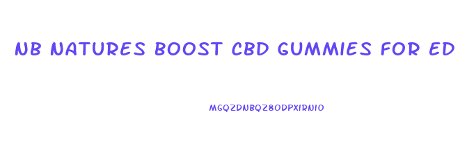 Nb Natures Boost Cbd Gummies For Ed