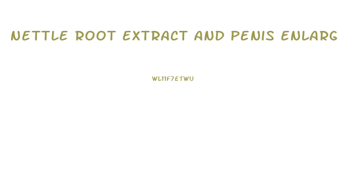 Nettle Root Extract And Penis Enlargement