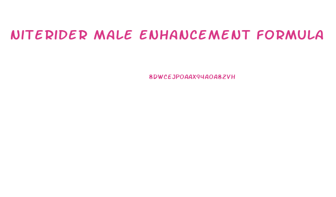 Niterider Male Enhancement Formula