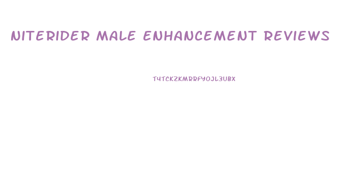 Niterider Male Enhancement Reviews