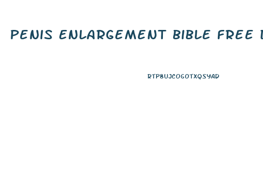 Penis Enlargement Bible Free Download