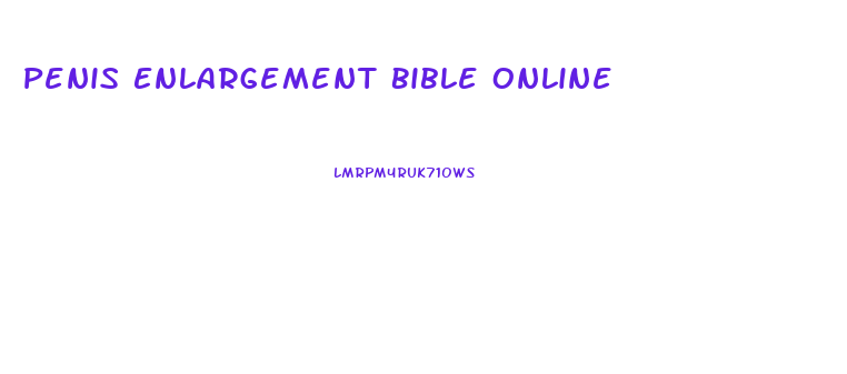 Penis Enlargement Bible Online