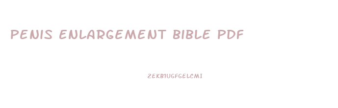 Penis Enlargement Bible Pdf