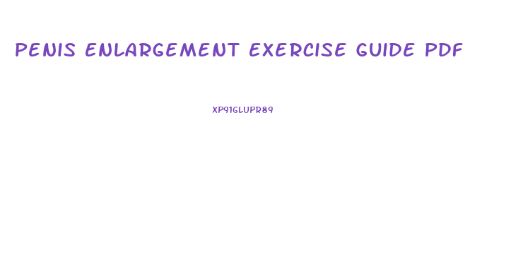 Penis Enlargement Exercise Guide Pdf