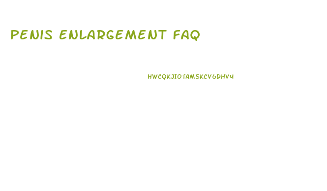 Penis Enlargement Faq