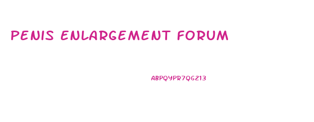Penis Enlargement Forum