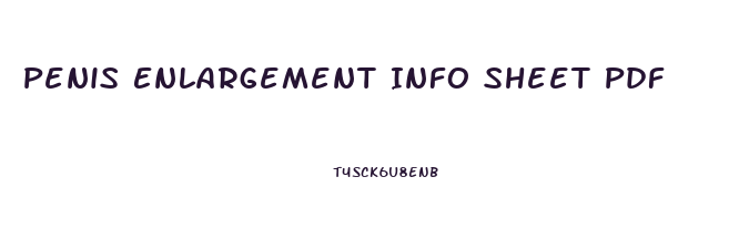 Penis Enlargement Info Sheet Pdf