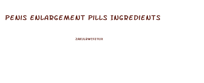 Penis Enlargement Pills Ingredients