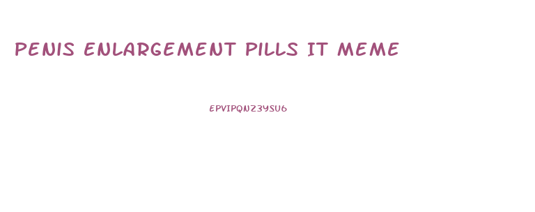 Penis Enlargement Pills It Meme