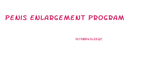 Penis Enlargement Program