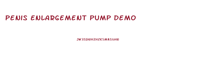 Penis Enlargement Pump Demo