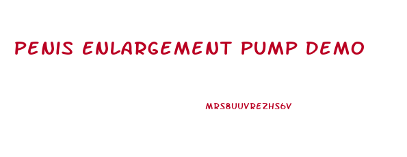 Penis Enlargement Pump Demo