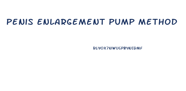 Penis Enlargement Pump Method