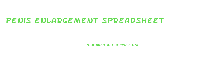 Penis Enlargement Spreadsheet