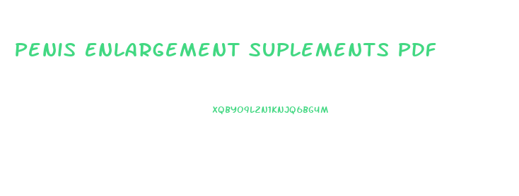 Penis Enlargement Suplements Pdf