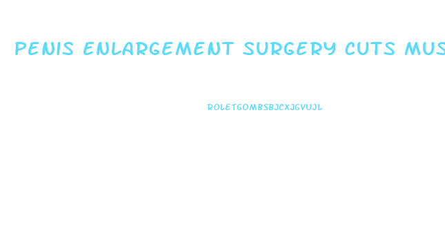 Penis Enlargement Surgery Cuts Muscle