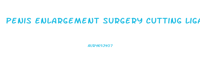 Penis Enlargement Surgery Cutting Ligament