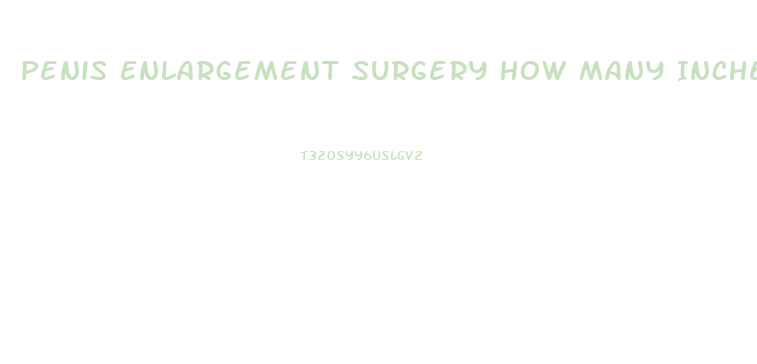 Penis Enlargement Surgery How Many Inches More