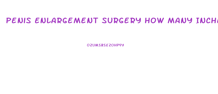 Penis Enlargement Surgery How Many Inches