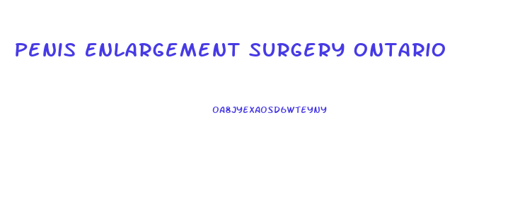 Penis Enlargement Surgery Ontario