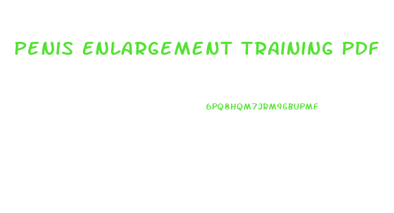 Penis Enlargement Training Pdf