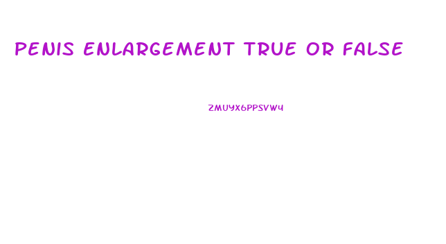 Penis Enlargement True Or False