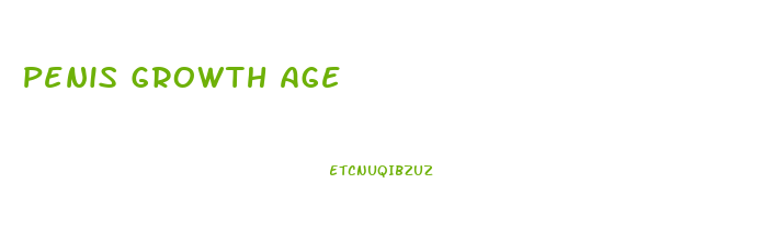 Penis Growth Age