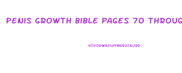 Penis Growth Bible Pages 70 Through 77