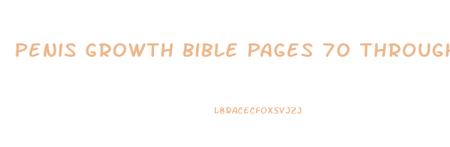 Penis Growth Bible Pages 70 Through 77