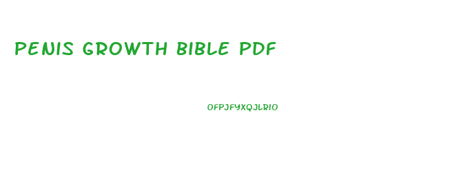 Penis Growth Bible Pdf