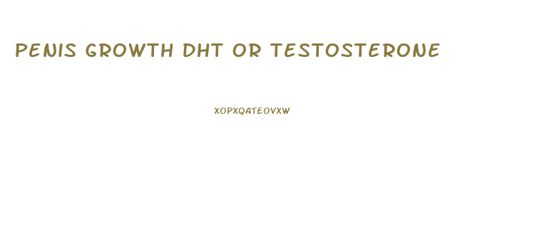 Penis Growth Dht Or Testosterone