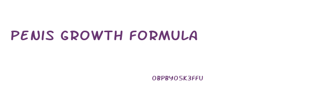 Penis Growth Formula