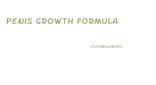 Penis Growth Formula