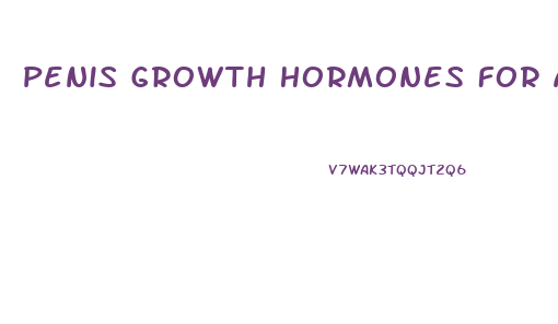 Penis Growth Hormones For Adults