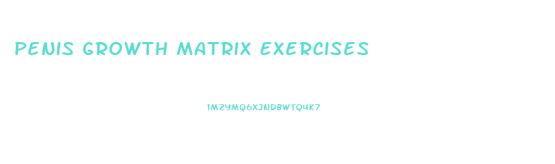 Penis Growth Matrix Exercises