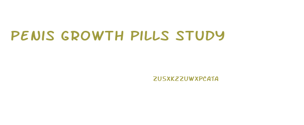 Penis Growth Pills Study