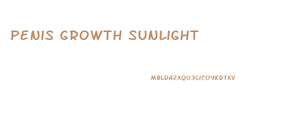 Penis Growth Sunlight