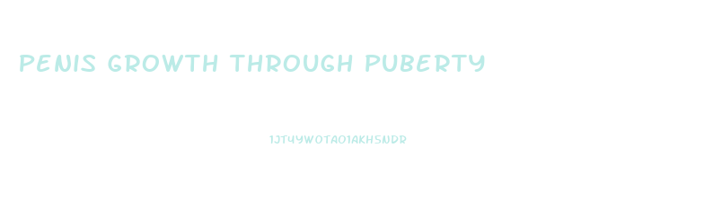 Penis Growth Through Puberty
