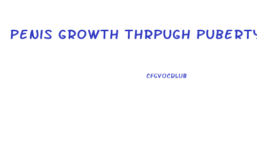 Penis Growth Thrpugh Puberty