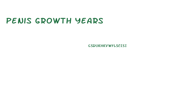 Penis Growth Years