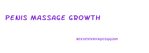 Penis Massage Growth