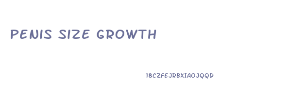 Penis Size Growth