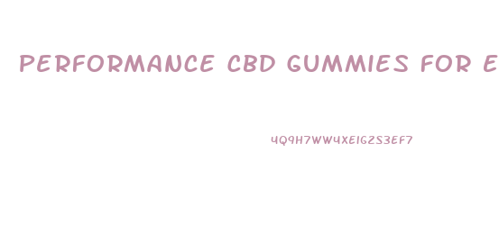 Performance Cbd Gummies For Ed
