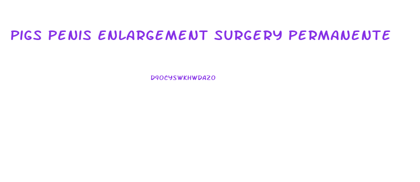 Pigs Penis Enlargement Surgery Permanente